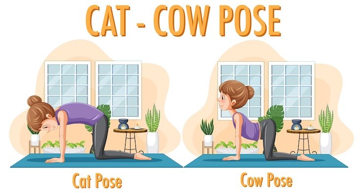 yoga home with cat cow pose 1308 118230